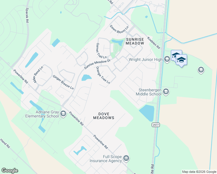 map of restaurants, bars, coffee shops, grocery stores, and more near 4511 Sunflower Creek Lane in Richmond