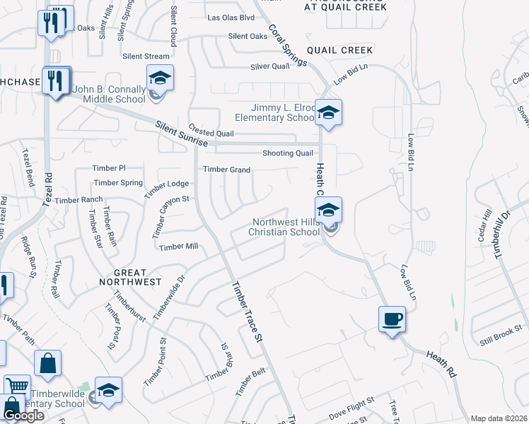 map of restaurants, bars, coffee shops, grocery stores, and more near in San Antonio