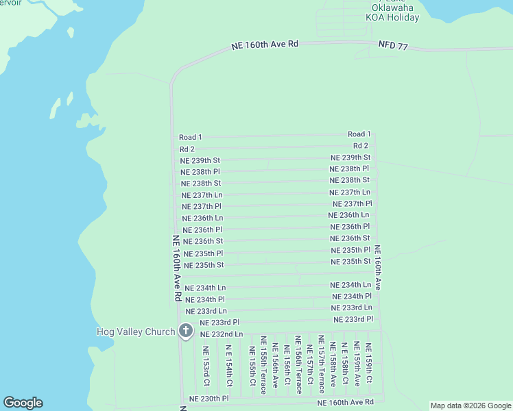 map of restaurants, bars, coffee shops, grocery stores, and more near 15760 Northeast 237th Place in Fort McCoy
