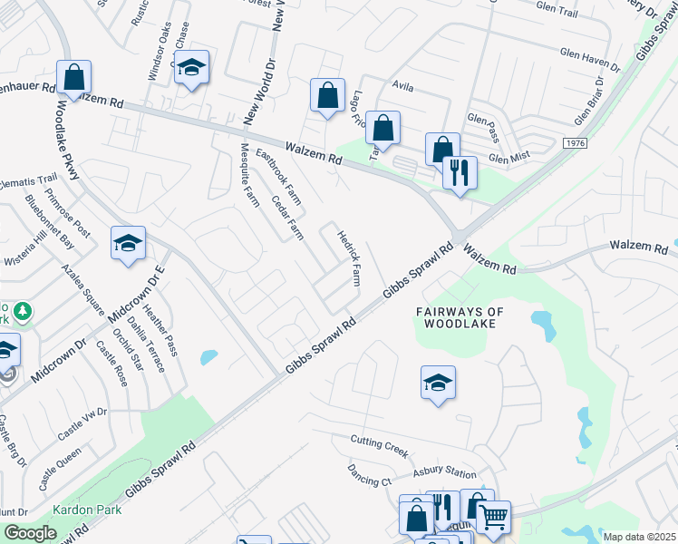 map of restaurants, bars, coffee shops, grocery stores, and more near 6706 Tabak Farm in San Antonio