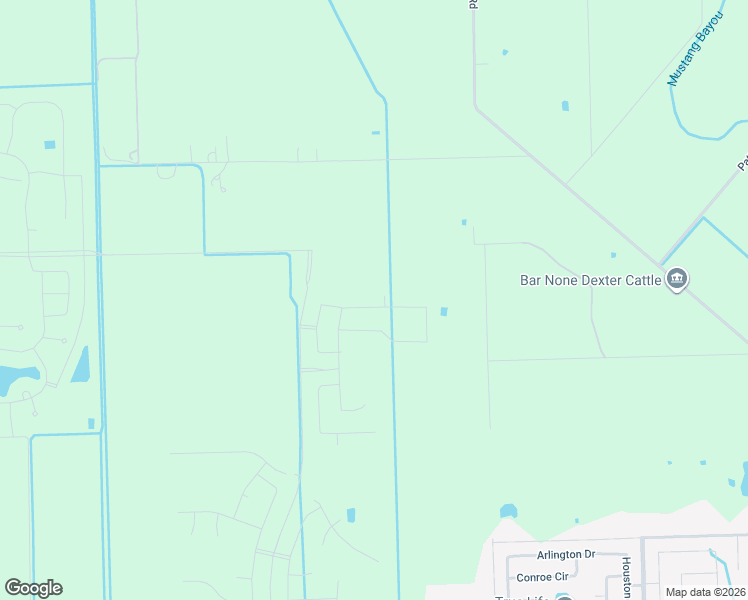 map of restaurants, bars, coffee shops, grocery stores, and more near 6100 Del Bello Boulevard in Manvel
