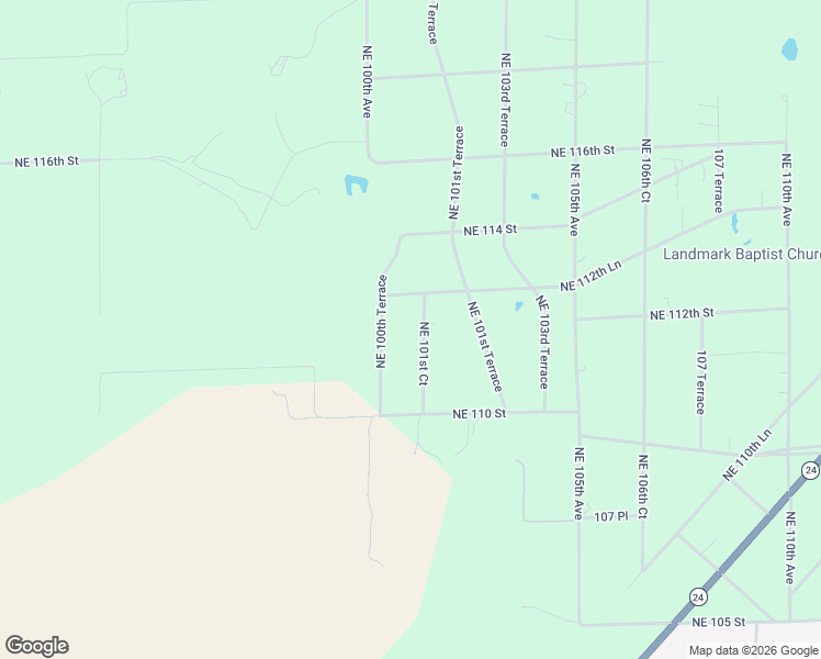map of restaurants, bars, coffee shops, grocery stores, and more near 11190 NE 101st Ct in Archer
