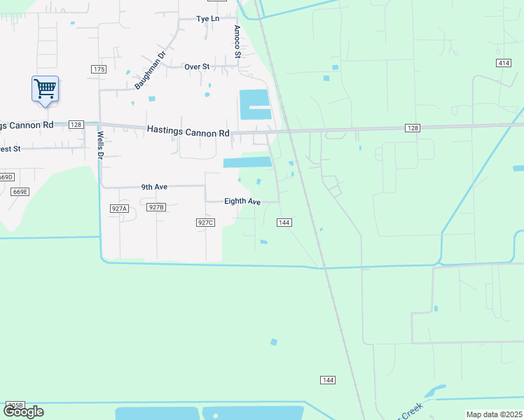 map of restaurants, bars, coffee shops, grocery stores, and more near 19050 Amoco Drive South in Alvin