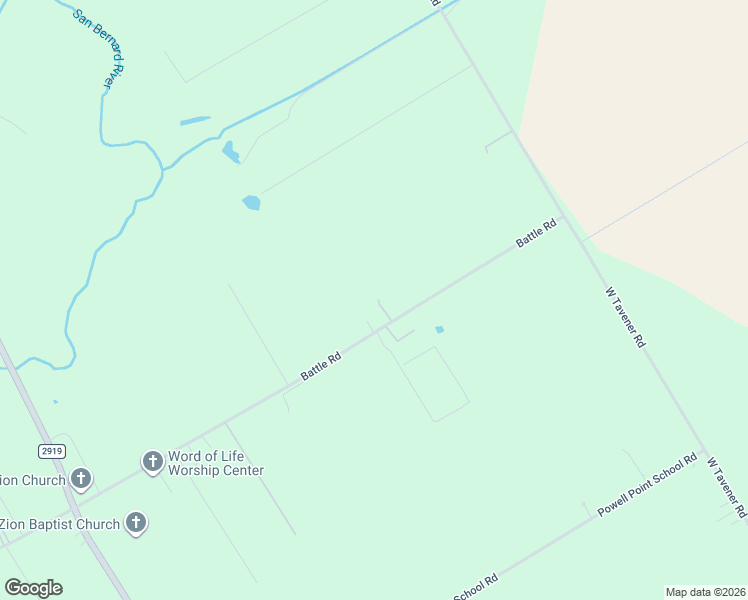 map of restaurants, bars, coffee shops, grocery stores, and more near 12318 Battle Road in Beasley