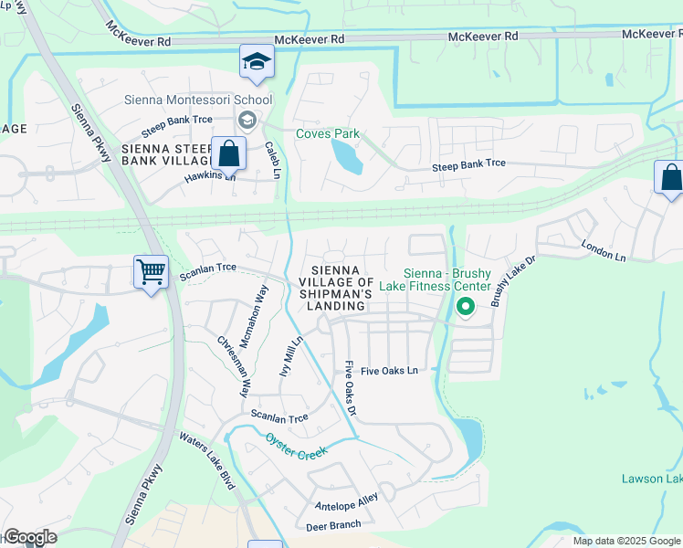 map of restaurants, bars, coffee shops, grocery stores, and more near 3402 Marion Circle in Missouri City