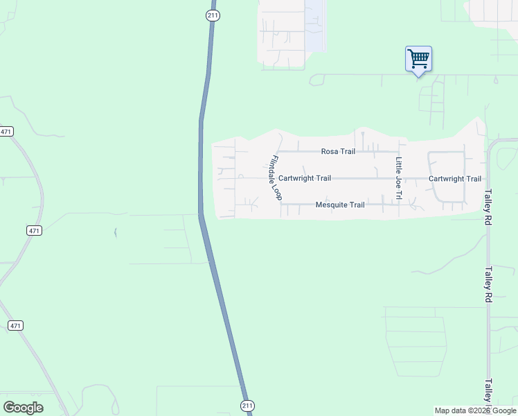 map of restaurants, bars, coffee shops, grocery stores, and more near 15402 Mesquite Trail in San Antonio