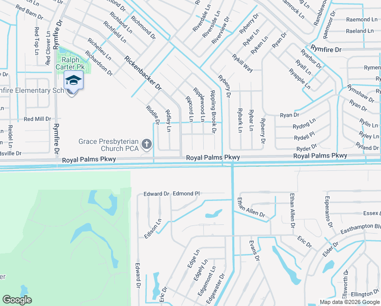 map of restaurants, bars, coffee shops, grocery stores, and more near 113 Rickenbacker Drive in Palm Coast