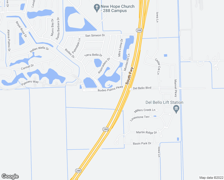 map of restaurants, bars, coffee shops, grocery stores, and more near 3692 Rodeo Palms Parkway in Manvel