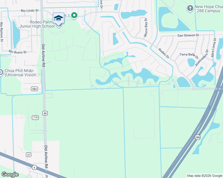 map of restaurants, bars, coffee shops, grocery stores, and more near 36 Palmero Way in Manvel