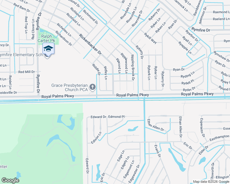 map of restaurants, bars, coffee shops, grocery stores, and more near 113 Rickenbacker Drive in Palm Coast
