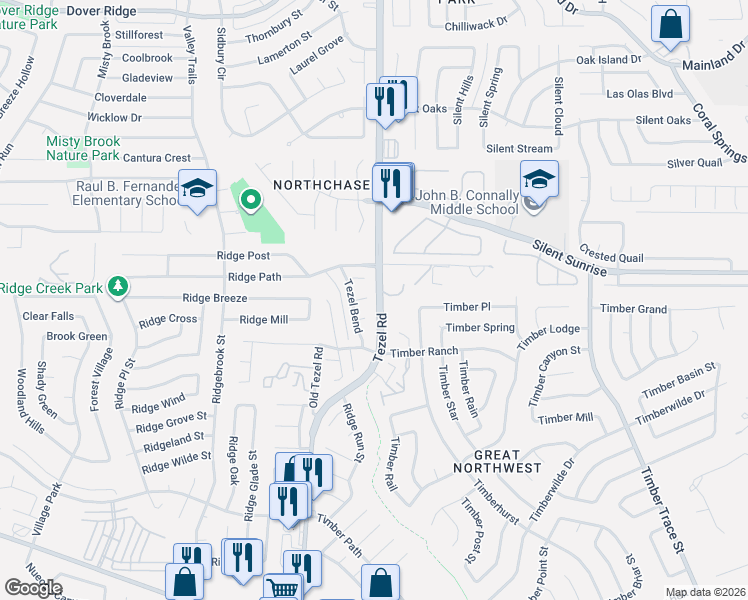 map of restaurants, bars, coffee shops, grocery stores, and more near in San Antonio