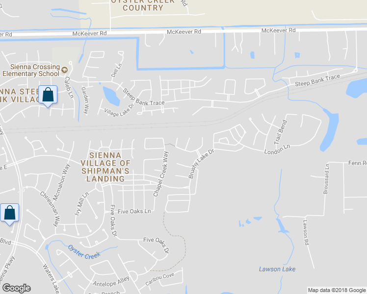 map of restaurants, bars, coffee shops, grocery stores, and more near 3503 Cedar Hill Court in Missouri City