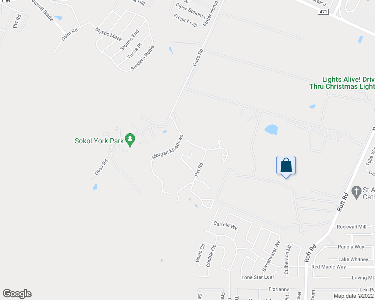 map of restaurants, bars, coffee shops, grocery stores, and more near 6790 Gass Road in San Antonio