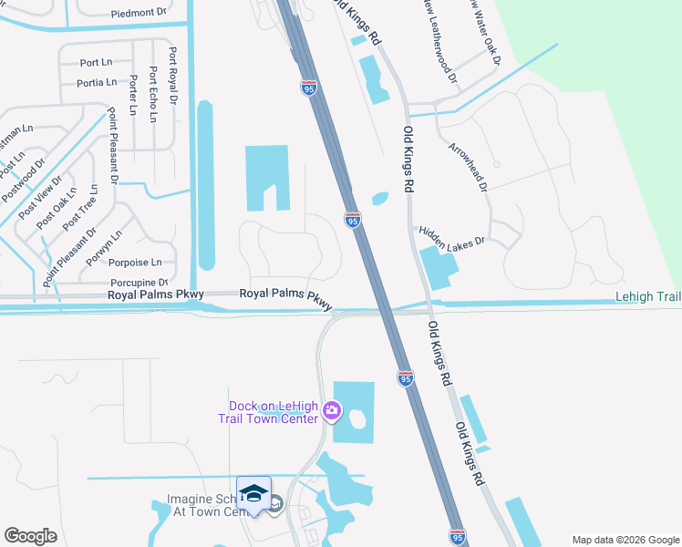 map of restaurants, bars, coffee shops, grocery stores, and more near 4100 Old Kings Road South in Palm Coast