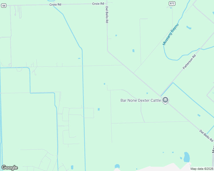 map of restaurants, bars, coffee shops, grocery stores, and more near 6100 Del Bello Boulevard in Manvel