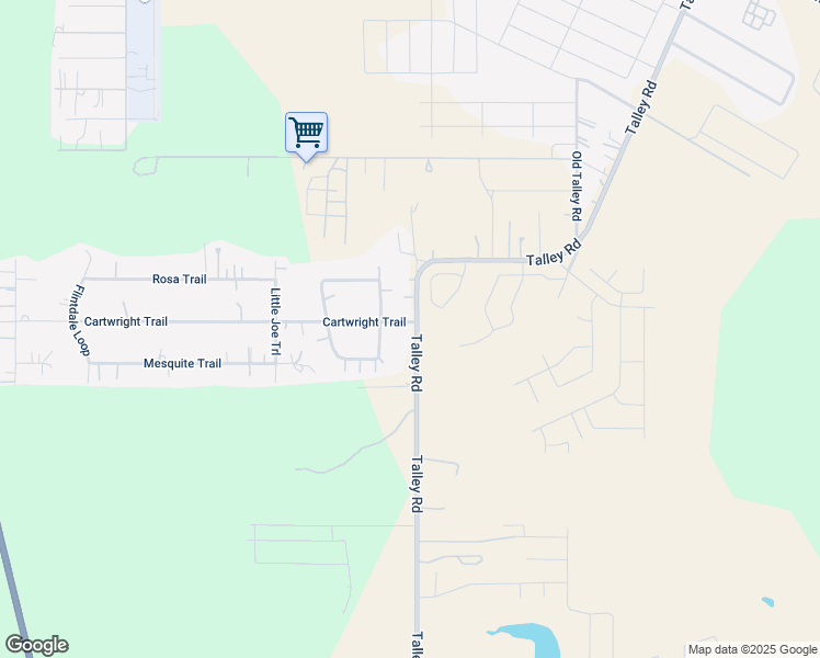 map of restaurants, bars, coffee shops, grocery stores, and more near 6611 Talley Road in San Antonio