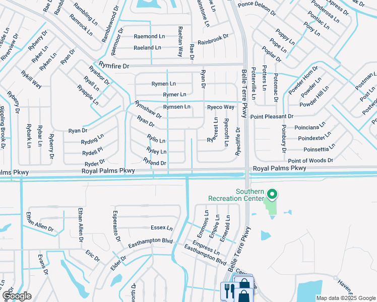 map of restaurants, bars, coffee shops, grocery stores, and more near 72 Ryland Drive in Palm Coast