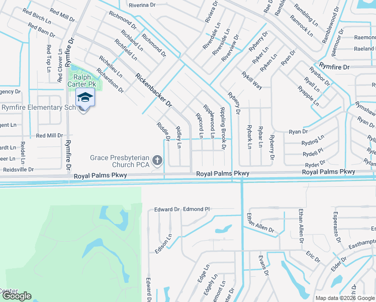 map of restaurants, bars, coffee shops, grocery stores, and more near 102 Rickenbacker Drive in Palm Coast
