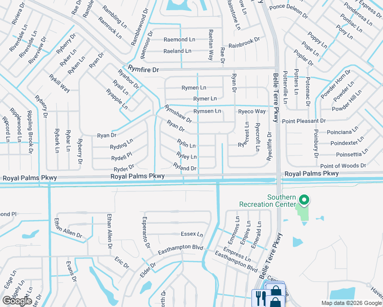 map of restaurants, bars, coffee shops, grocery stores, and more near 25 Ryley Lane in Palm Coast