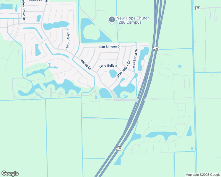 map of restaurants, bars, coffee shops, grocery stores, and more near 3692 Rodeo Palms Parkway in Manvel