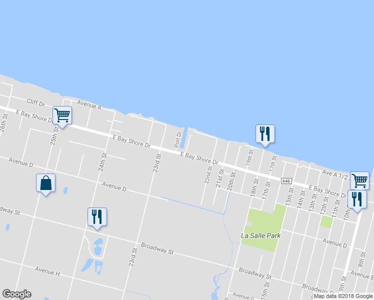 map of restaurants, bars, coffee shops, grocery stores, and more near 198 Starboard Drive in San Leon