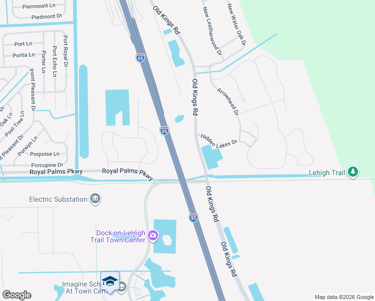 map of restaurants, bars, coffee shops, grocery stores, and more near 4000 Old Kings Road in Palm Coast