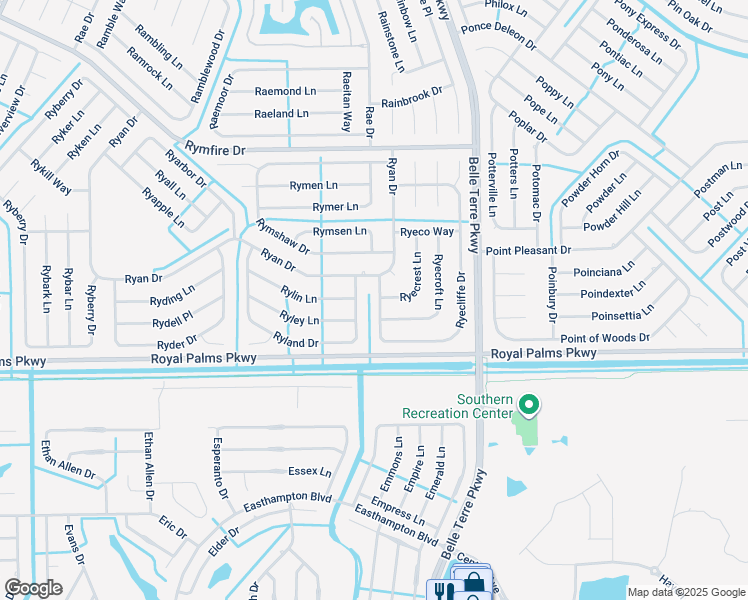 map of restaurants, bars, coffee shops, grocery stores, and more near 103 Ryecliffe Drive in Palm Coast