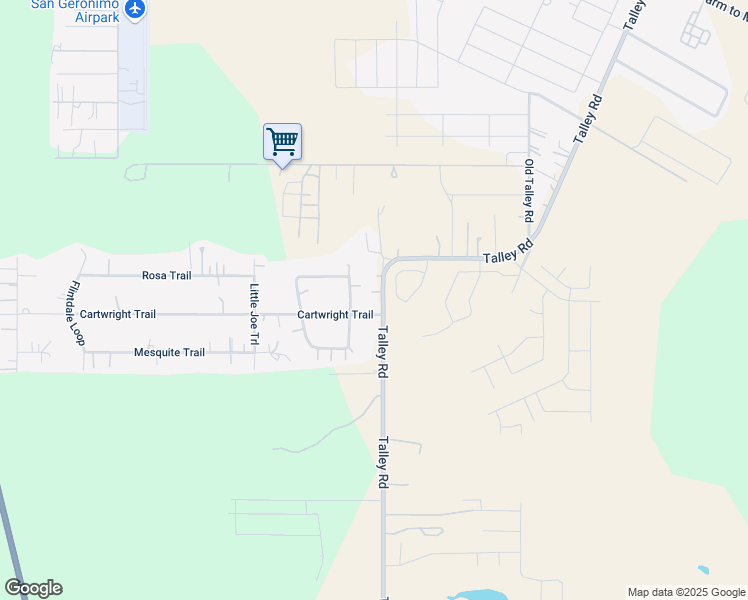 map of restaurants, bars, coffee shops, grocery stores, and more near 6611 Talley Road in San Antonio