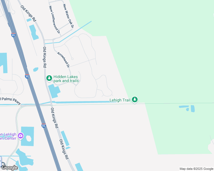 map of restaurants, bars, coffee shops, grocery stores, and more near Auberry Drive in Palm Coast