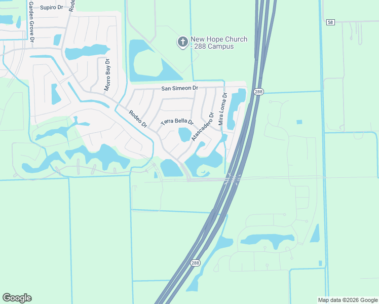 map of restaurants, bars, coffee shops, grocery stores, and more near 12 Atascadero Drive in Manvel