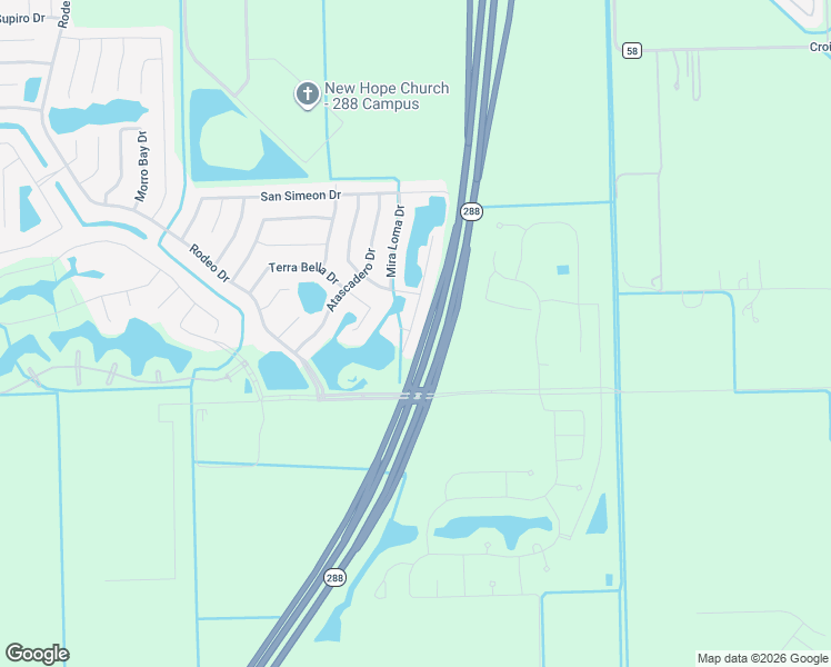 map of restaurants, bars, coffee shops, grocery stores, and more near 105 Montecito Lane in Manvel