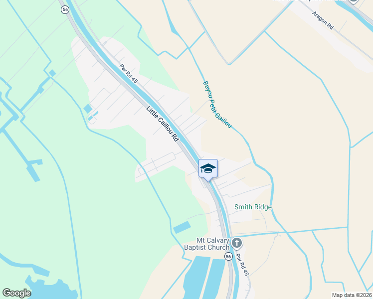 map of restaurants, bars, coffee shops, grocery stores, and more near 4777-4799 Little Caillou Road in Chauvin