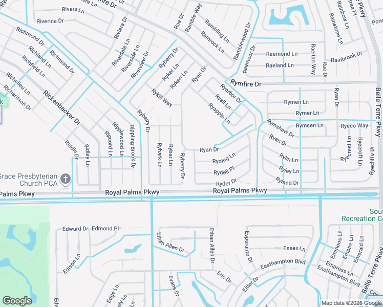 map of restaurants, bars, coffee shops, grocery stores, and more near 2 Ryder Drive in Palm Coast