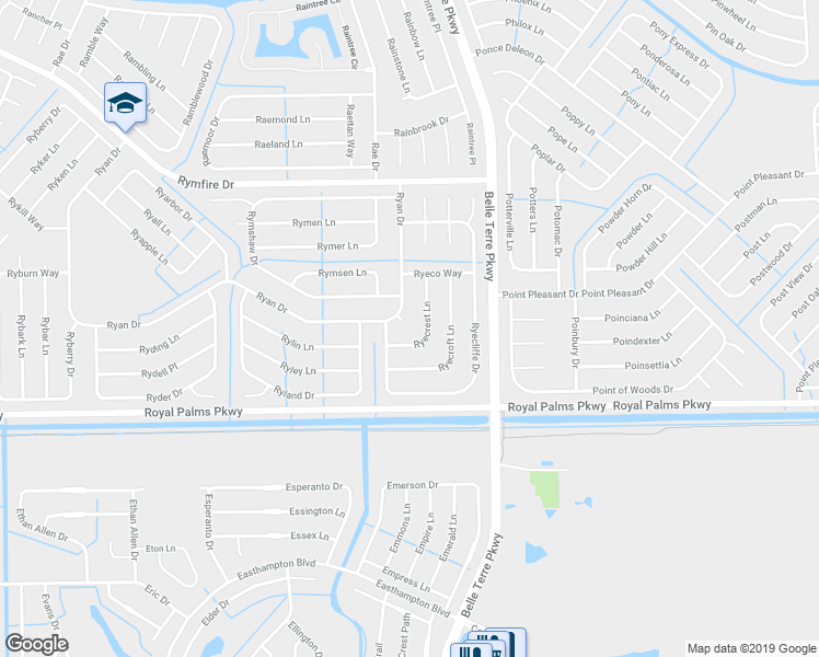 map of restaurants, bars, coffee shops, grocery stores, and more near 3 Ryan Place in Palm Coast
