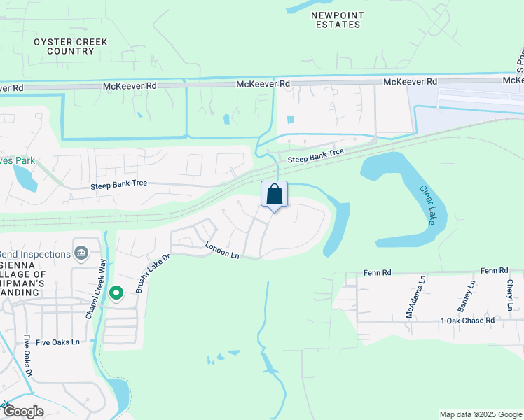 map of restaurants, bars, coffee shops, grocery stores, and more near 3707 Cat Springs Lane in Missouri City