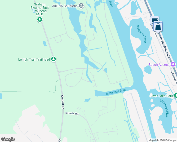 map of restaurants, bars, coffee shops, grocery stores, and more near 130 Del Palma Drive in Palm Coast