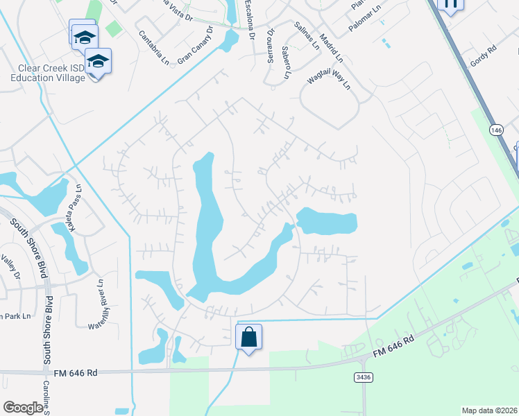 map of restaurants, bars, coffee shops, grocery stores, and more near 1864 Bending Stream Drive in League City