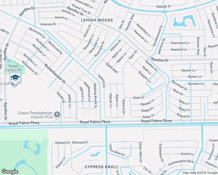 map of restaurants, bars, coffee shops, grocery stores, and more near 33 Rybark Lane in Palm Coast