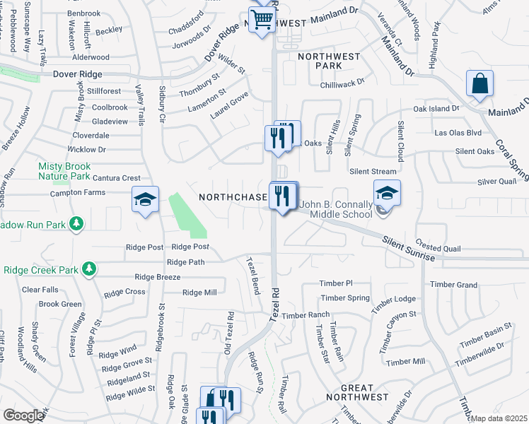 map of restaurants, bars, coffee shops, grocery stores, and more near 7038 Ravensdale in San Antonio