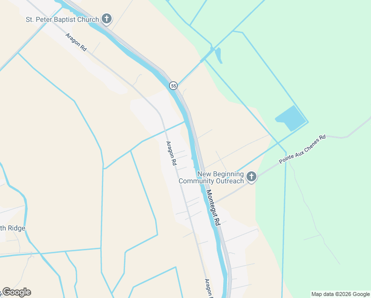 map of restaurants, bars, coffee shops, grocery stores, and more near 753 Aragon Road in Montegut