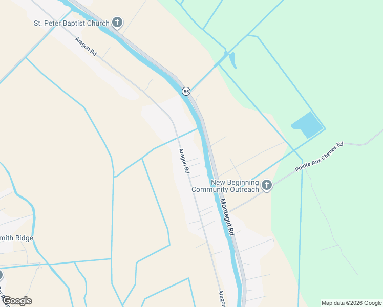 map of restaurants, bars, coffee shops, grocery stores, and more near 753 Aragon Road in Montegut