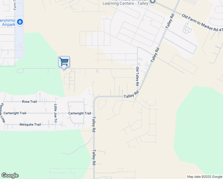 map of restaurants, bars, coffee shops, grocery stores, and more near 6791 Talley Road in San Antonio