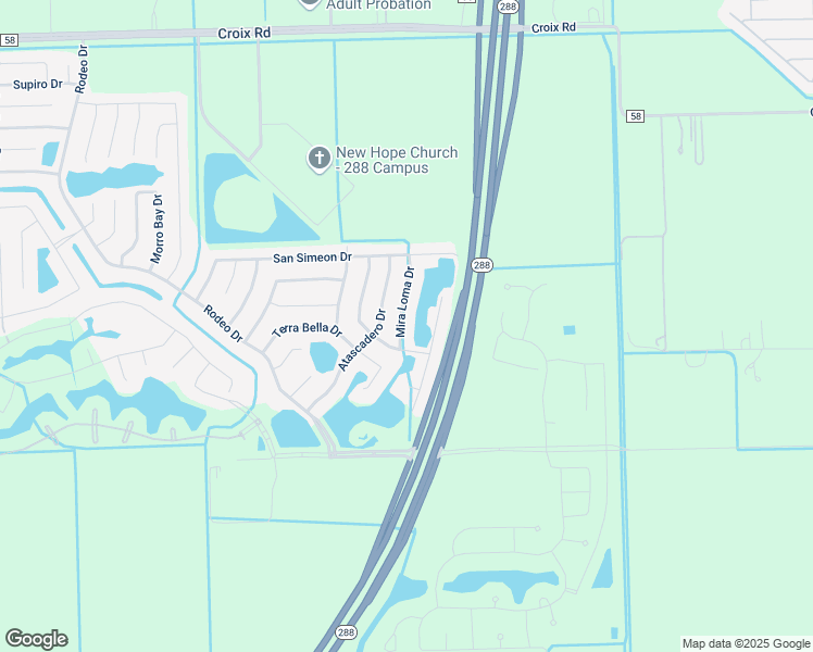map of restaurants, bars, coffee shops, grocery stores, and more near 10 Mira Loma Drive in Manvel