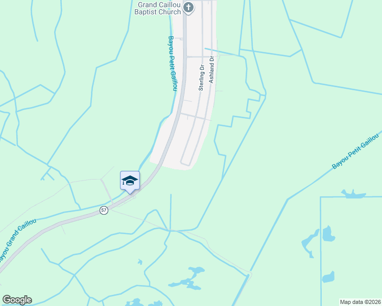 map of restaurants, bars, coffee shops, grocery stores, and more near 436 Ashland Drive in Houma