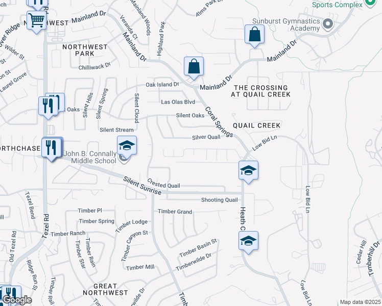 map of restaurants, bars, coffee shops, grocery stores, and more near 7222 Balcon Island in San Antonio