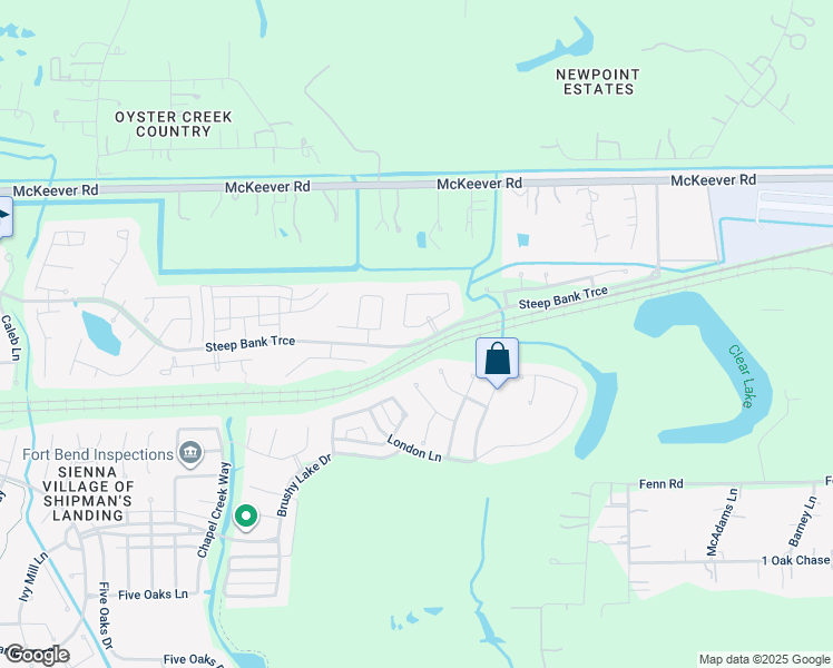 map of restaurants, bars, coffee shops, grocery stores, and more near 11014 South Auden Circle in Missouri City