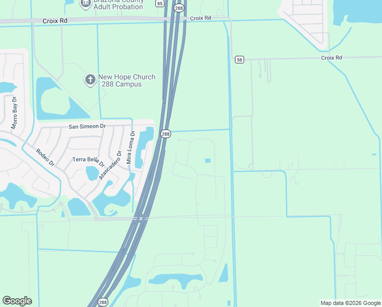map of restaurants, bars, coffee shops, grocery stores, and more near 6400-7054 Iowa Lane in Manvel