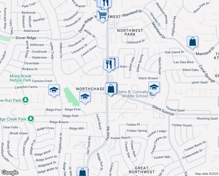 map of restaurants, bars, coffee shops, grocery stores, and more near 7038 Ravensdale in San Antonio
