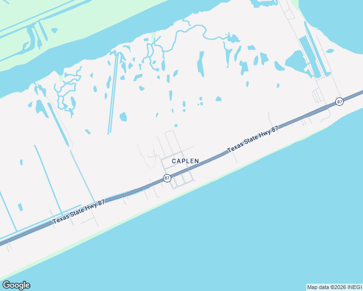 map of restaurants, bars, coffee shops, grocery stores, and more near 1032 Johnson Road in Bolivar Peninsula