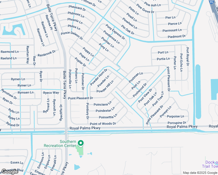 map of restaurants, bars, coffee shops, grocery stores, and more near 30 Powder Hill Lane in Palm Coast